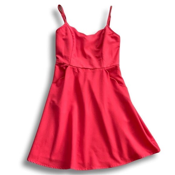 Market & Spruce Coral Scalloped Dress • Size Small - Picture 2 of 13
